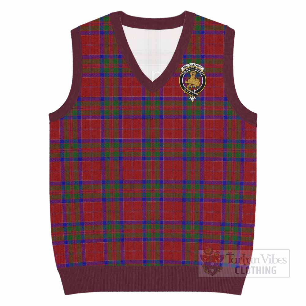 MacGillivray (McGillivray) Tartan Knitted V-Neck Vest with Family Crest - Tartan Vibes Clothing