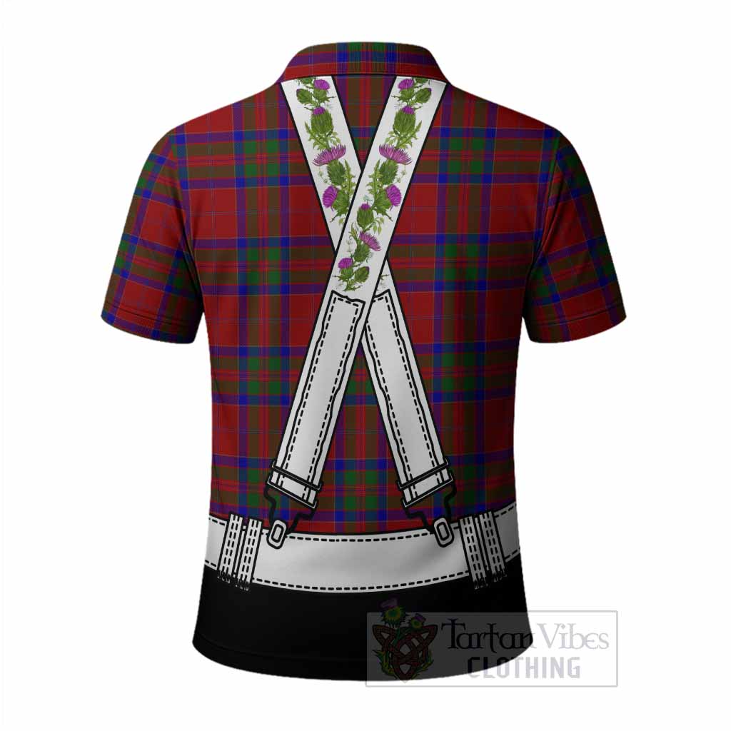 MacGillivray (McGillivray) Tartan Lederhosen Costume Polo Shirt Scotland Thistle Floral