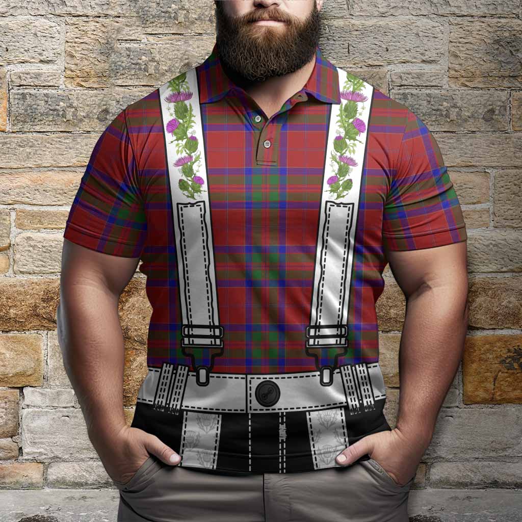 MacGillivray (McGillivray) Tartan Lederhosen Costume Polo Shirt Scotland Thistle Floral
