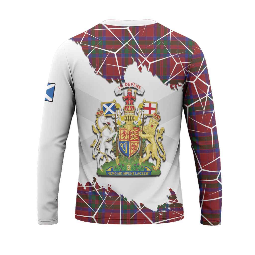 MacGillivray (McGillivray) Tartan Long Sleeve T-Shirt with Family Crest and Lion Rampant Grunge Style