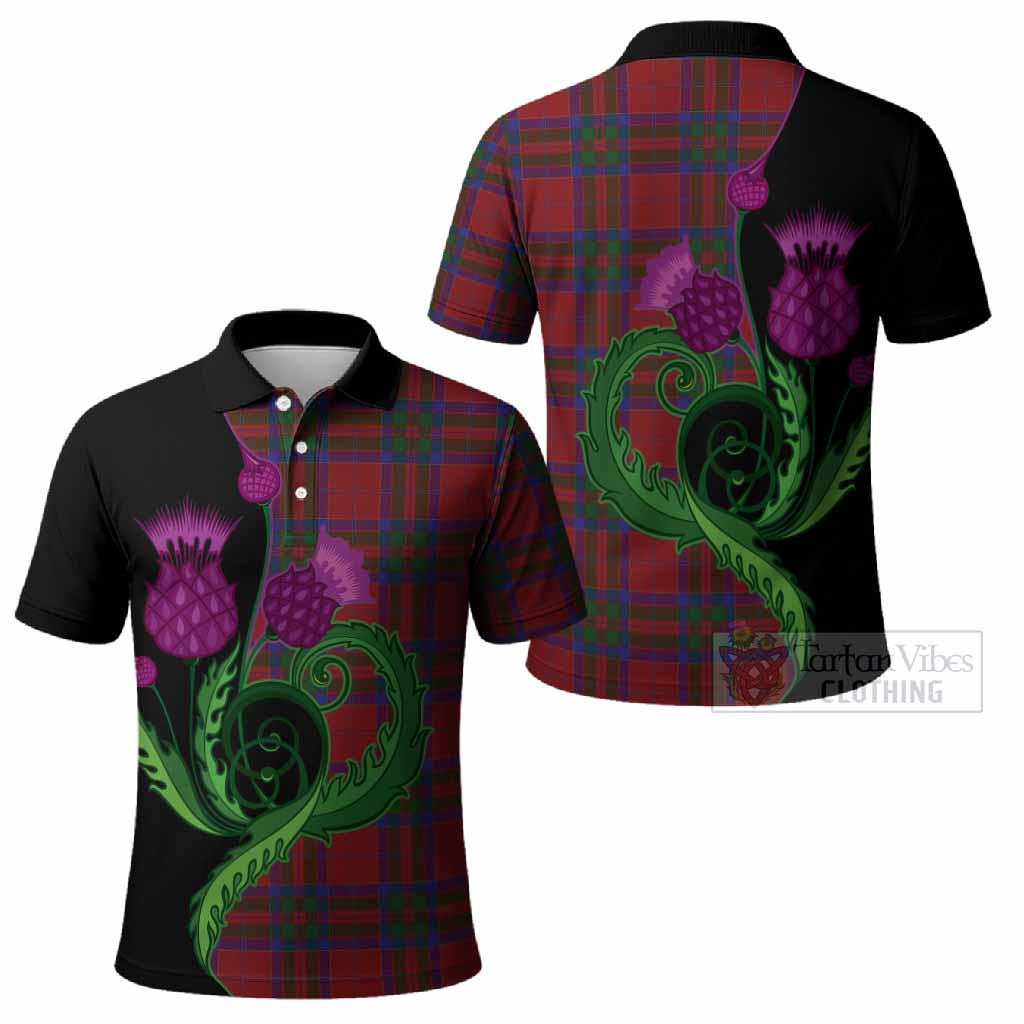 MacGillivray (McGillivray) Tartan Polo Shirt Traditional Scottish Thistle