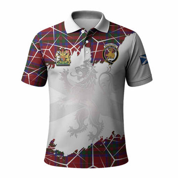 MacGillivray (McGillivray) Tartan Polo Shirt with Family Crest and Lion Rampant Grunge Style