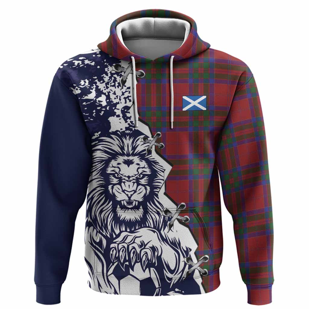 MacGillivray (McGillivray) Tartan Scottish Hoodie Angry Lion With Soccer Ball Style