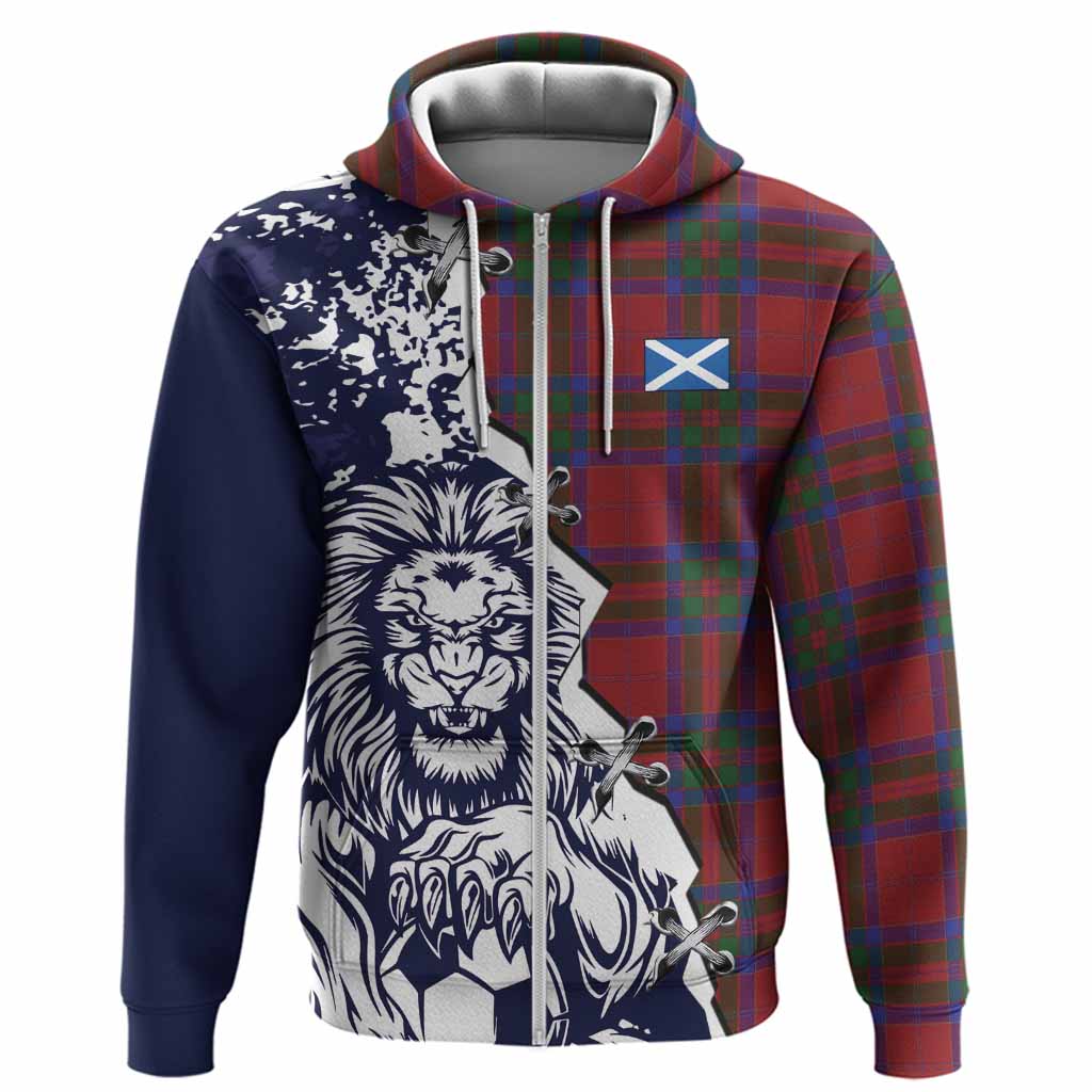 MacGillivray (McGillivray) Tartan Scottish Hoodie Angry Lion With Soccer Ball Style