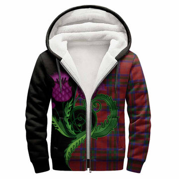 MacGillivray (McGillivray) Tartan Sherpa Hoodie Traditional Scottish Thistle