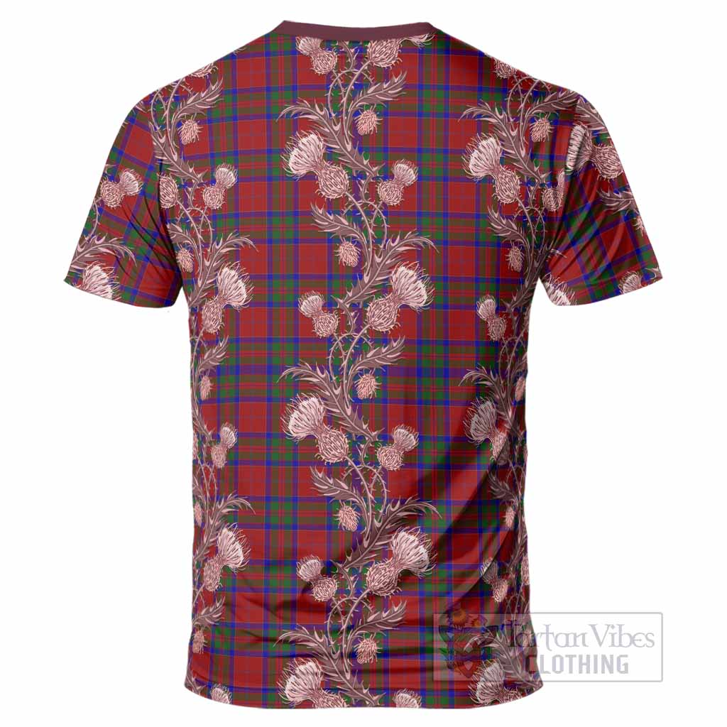 MacGillivray (McGillivray) Tartan T-Shirt Seamless Scottish Thistle Flowers
