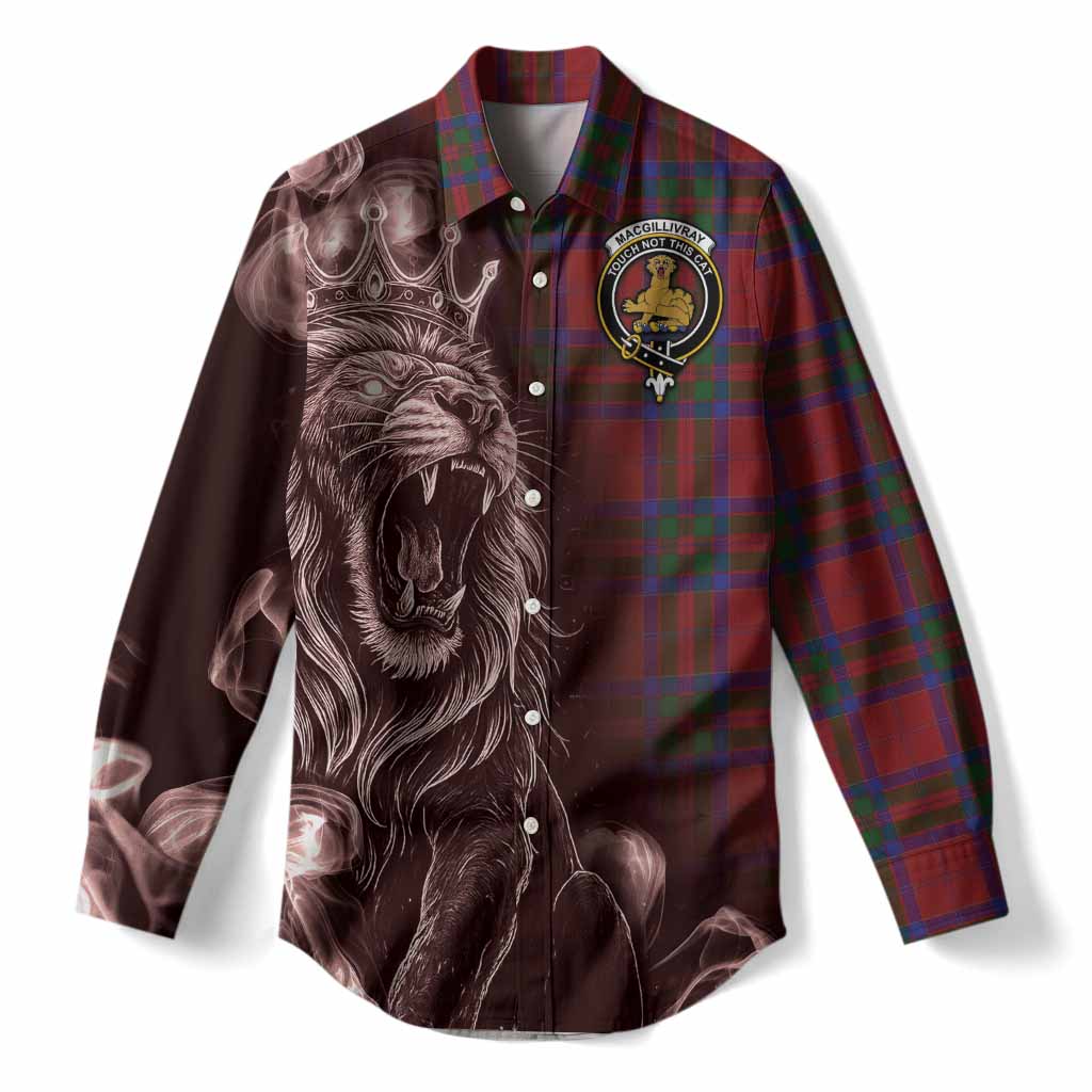 MacGillivray (McGillivray) Tartan Women Casual Shirt Roaring Lion Heritage