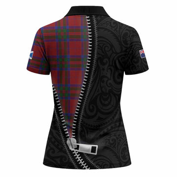 MacGillivray (McGillivray) Tartan Women Polo Shirt New Zealand Pattern Unique Zipper Stylized