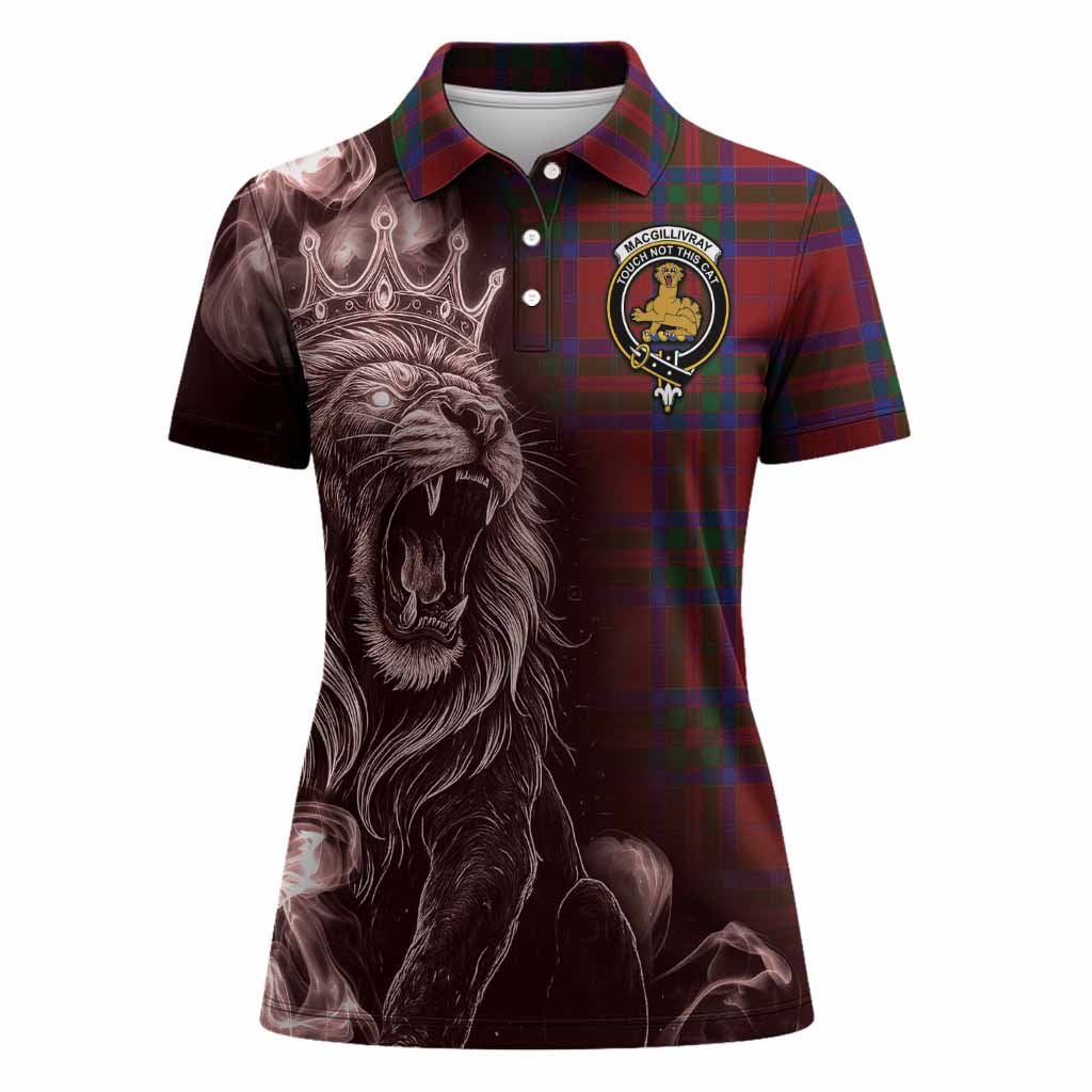 MacGillivray (McGillivray) Tartan Women Polo Shirt Roaring Lion Heritage