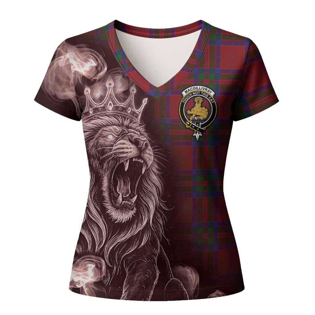MacGillivray (McGillivray) Tartan Women T shirt Roaring Lion Heritage