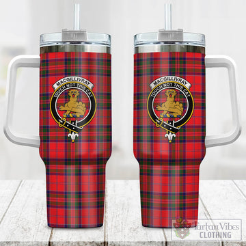 MacGillivray Modern Tartan and Family Crest Tumbler with Handle