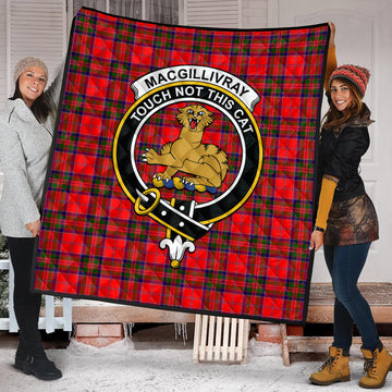 MacGillivray Modern Tartan Quilt with Family Crest