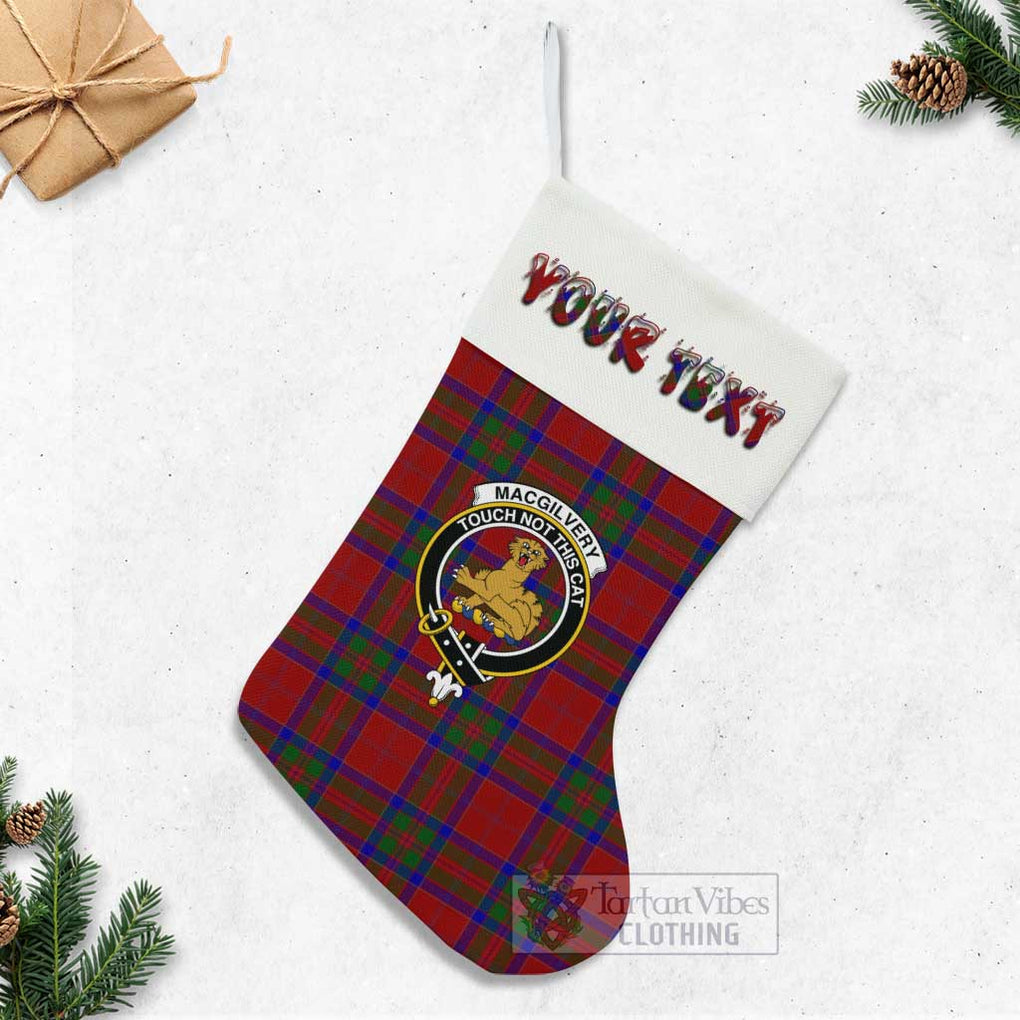 MacGilvery (McGilvery) Tartan Family Crest Christmas Stocking with Personalized Text - Tartan Vibes Clothing