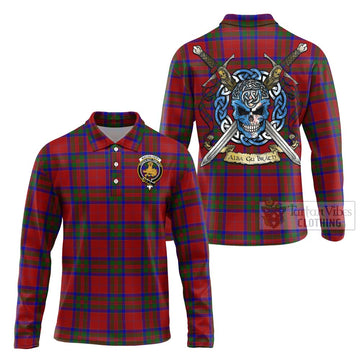 MacGilvery (McGilvery) Tartan Long Sleeve Polo Shirt with Family Crest Celtic Skull Style Unisex - Tartan Vibes Clothing