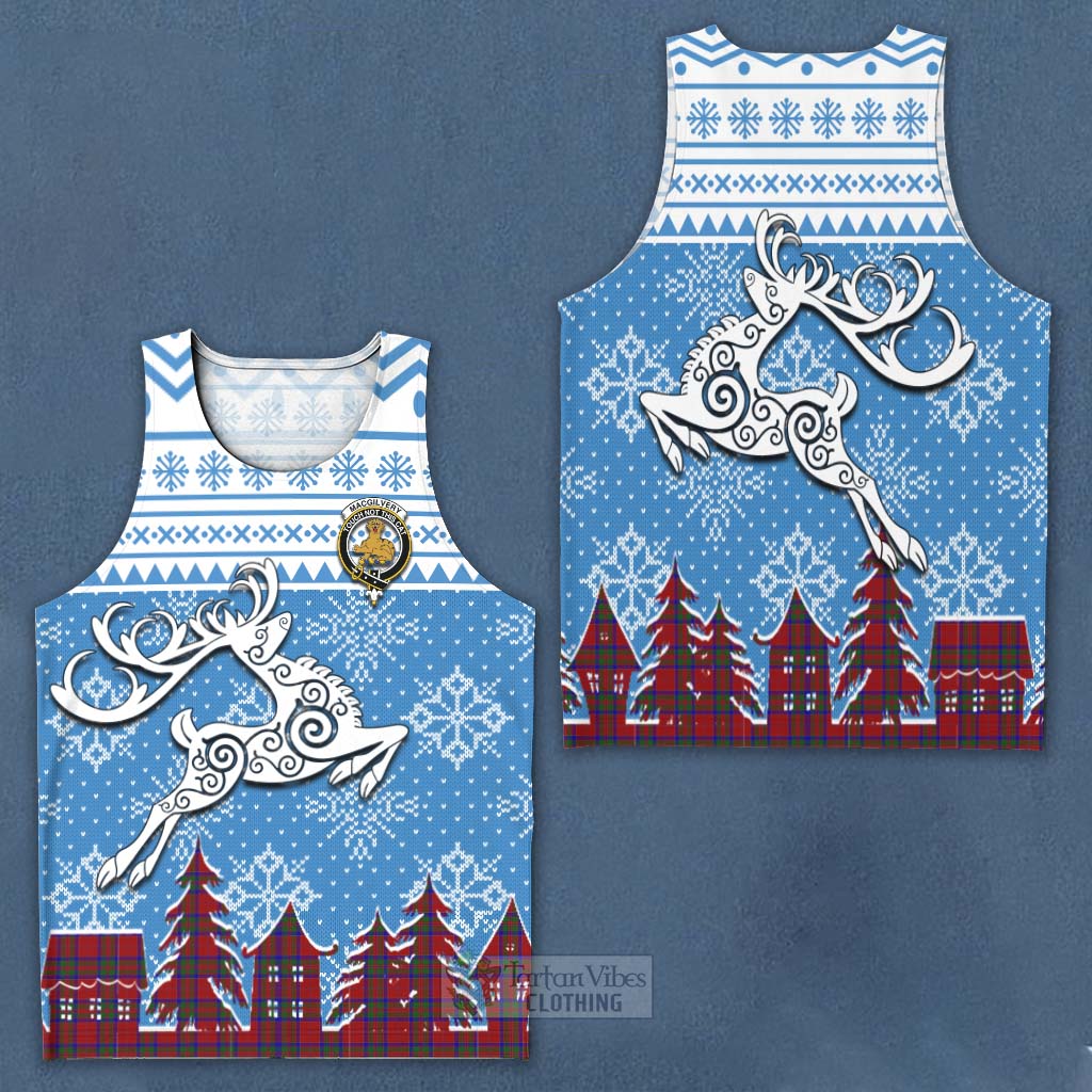 MacGilvery (McGilvery) Clan Christmas Men's Tank Top Celtic Reindeer Style Men - Tartan Vibes Clothing