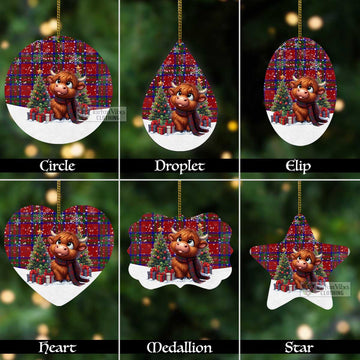 MacGilvery (McGilvery) Tartan Christmas Aluminium Ornament with Adorable Highland Coo Aluminium - Tartan Vibes Clothing