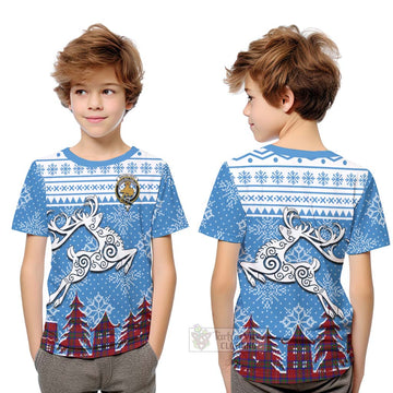 MacGilvery (McGilvery) Clan Christmas Kid T-Shirt Celtic Reindeer Style Youth XL Size14 - Tartan Vibes Clothing