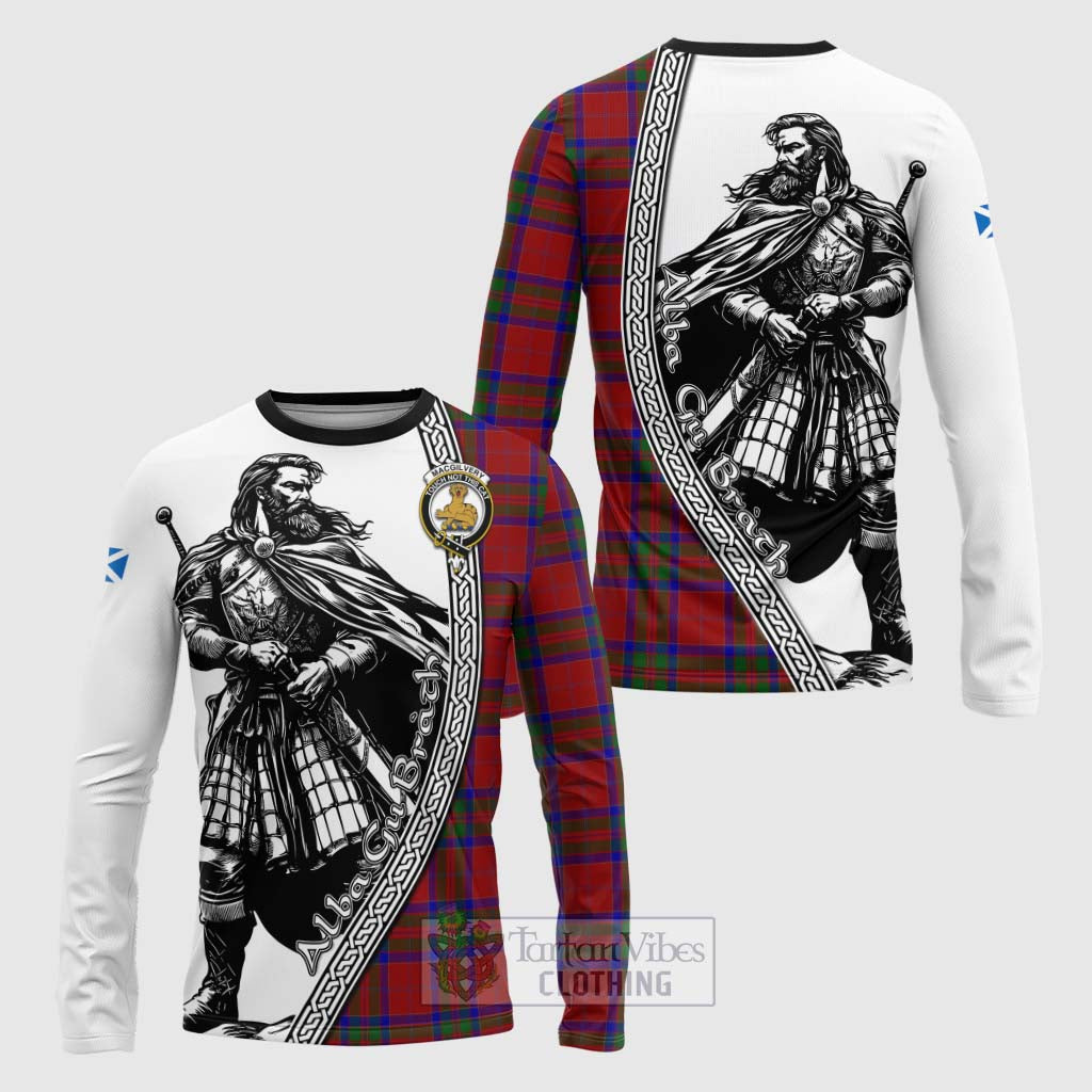 MacGilvery (McGilvery) Tartan Clan Crest Long Sleeve T-Shirt with Highlander Warrior Celtic Style Unisex - Tartan Vibes Clothing