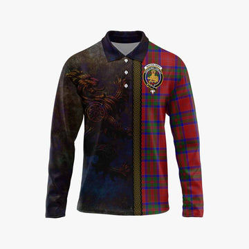 MacGilvery (McGilvery) Tartan Family Crest Long Sleeve Polo Shirt Alba Gu Brath Be Brave Lion Ancient Style