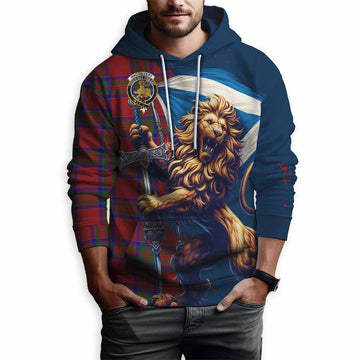 MacGowan (McGowan) Tartan Family Crest Hoodie with Scottish Majestic Lion Zip Hoodie - Tartan Vibes Clothing