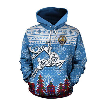 MacGilvery (McGilvery) Clan Christmas Cotton Hoodie Celtic Reindeer Style Pullover Hoodie XS - Tartan Vibes Clothing