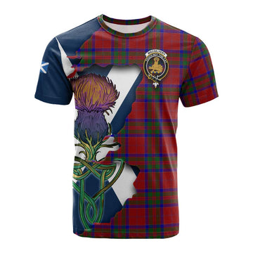 MacGilvery (McGilvery) Tartan Family Crest Cotton T-shirt Scottish Thistle Celtic Inspired
