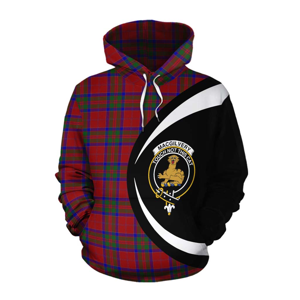 MacGilvery (McGilvery) Tartan Cotton Hoodie with Family Crest Circle Style Pullover Hoodie XS - Tartan Vibes Clothing