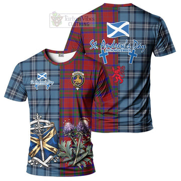 MacGilvery (McGilvery) Tartan T-Shirt Happy St. Andrew's Day Half Tartan Style Kid's Shirt - Tartan Vibes Clothing