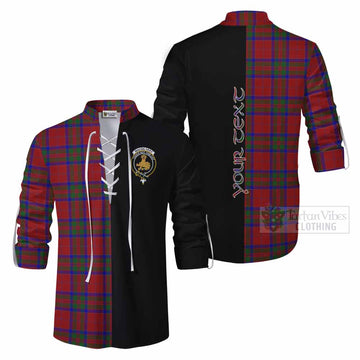 MacGilvery (McGilvery) Tartan Ghillie Kilt Shirt with Family Crest and Half Of Me Style Men - Tartan Vibes Clothing