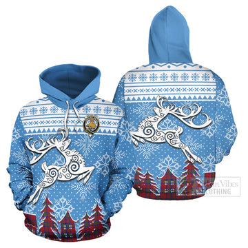 MacGilvery (McGilvery) Clan Christmas Hoodie Celtic Reindeer Style Zip Hoodie - Tartan Vibes Clothing