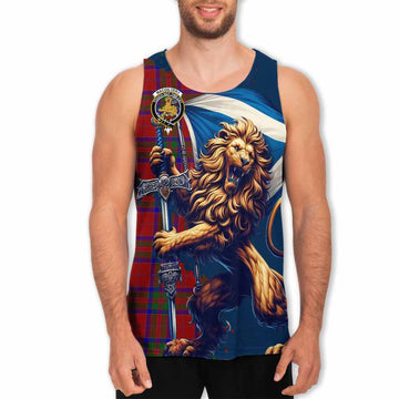 MacGilvery (McGilvery) Tartan Family Crest Men's Tank Top with Scottish Majestic Lion Men - Tartan Vibes Clothing
