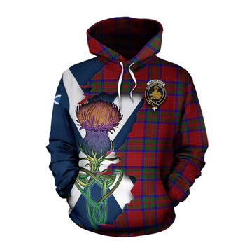 MacGilvery (McGilvery) Tartan Family Crest Cotton Hoodie Scottish Thistle Celtic Inspired Pullover Hoodie XS - Tartan Vibes Clothing