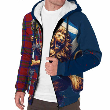 MacGilvery (McGilvery) Tartan Family Crest Sherpa Hoodie with Scottish Majestic Lion Unisex S - Tartan Vibes Clothing