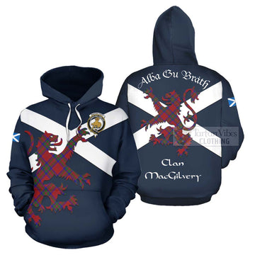 MacGilvery (McGilvery) Tartan Lion Rampant Hoodie Proudly Display Your Heritage with Alba Gu Brath and Clan Name Zip Hoodie - Tartan Vibes Clothing