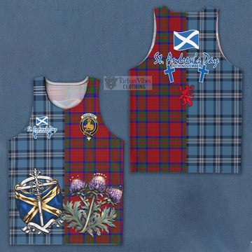 MacGilvery (McGilvery) Tartan Men's Tank Top Happy St. Andrew's Day Half Tartan Style Men - Tartan Vibes Clothing