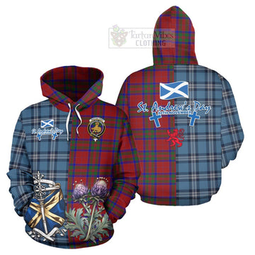 MacGilvery (McGilvery) Tartan Hoodie Happy St. Andrew's Day Half Tartan Style Zip Hoodie - Tartan Vibes Clothing