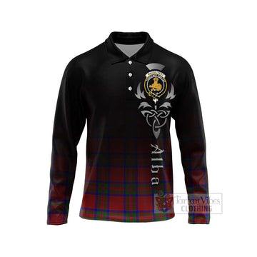 MacGilvery (McGilvery) Tartan Long Sleeve Polo Shirt Featuring Alba Gu Brath Family Crest Celtic Inspired Unisex - Tartan Vibes Clothing