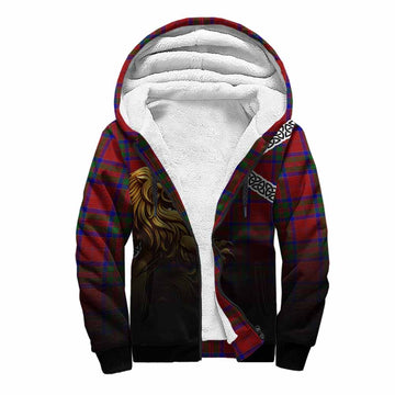 MacGilvery (McGilvery) Crest Tartan Sherpa Hoodie with Golden Lion Emblem Celtic Style Unisex S - Tartan Vibes Clothing