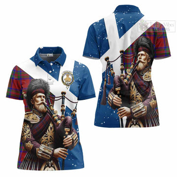 MacGilvery (McGilvery) Tartan Women's Polo Shirt with Family Crest Scottish Bagpiper Vibes Women - Tartan Vibes Clothing
