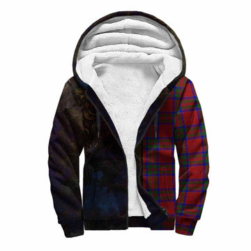 MacGilvery (McGilvery) Tartan Family Crest Sherpa Hoodie Alba Gu Brath Be Brave Lion Ancient Style
