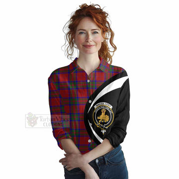 MacGilvery (McGilvery) Tartan Women's Casual Shirt with Family Crest Circle Style Female - Tartan Vibes Clothing