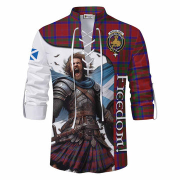 Tartan Vibes Clothing MacGilvery (McGilvery) Crest Tartan Ghillie Kilt Shirt Inspired by the Freedom of Scottish Warrior