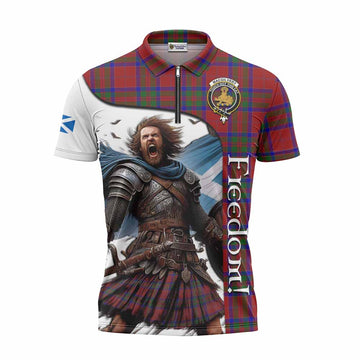 Tartan Vibes Clothing MacGilvery (McGilvery) Crest Tartan Zipper Polo Shirt Inspired by the Freedom of Scottish Warrior