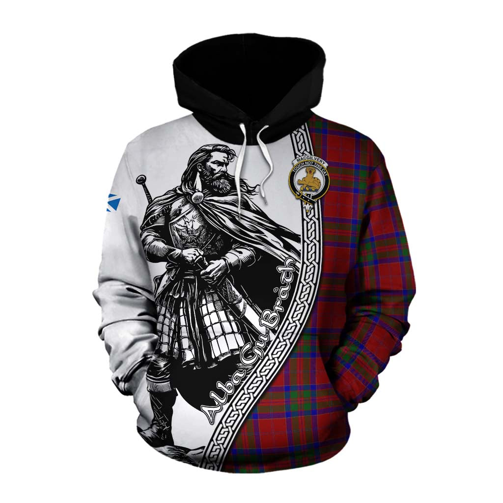 MacGilvery (McGilvery) Tartan Clan Crest Cotton Hoodie with Highlander Warrior Celtic Style Pullover Hoodie XS - Tartan Vibes Clothing