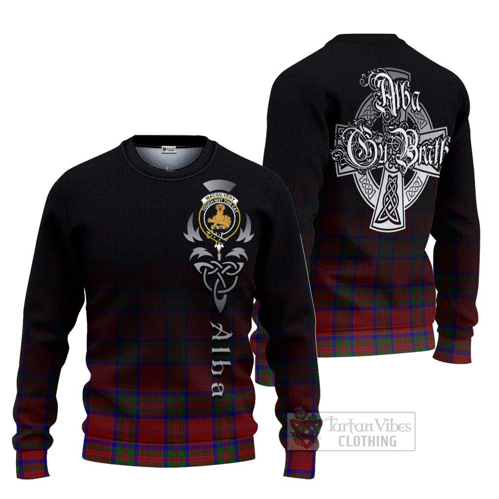 MacGilvery (McGilvery) Tartan Ugly Sweater Featuring Alba Gu Brath Family Crest Celtic Inspired Unisex - Tartan Vibes Clothing