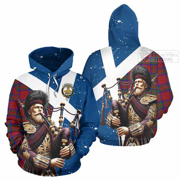 MacGilvery (McGilvery) Tartan Hoodie with Family Crest Scottish Bagpiper Vibes Zip Hoodie - Tartan Vibes Clothing