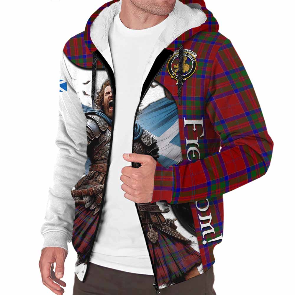 Tartan Vibes Clothing MacGilvery (McGilvery) Crest Tartan Sherpa Hoodie Inspired by the Freedom of Scottish Warrior