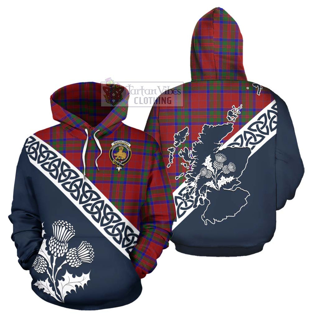MacGilvery (McGilvery) Tartan Hoodie Featuring Thistle and Scotland Map Zip Hoodie - Tartan Vibes Clothing