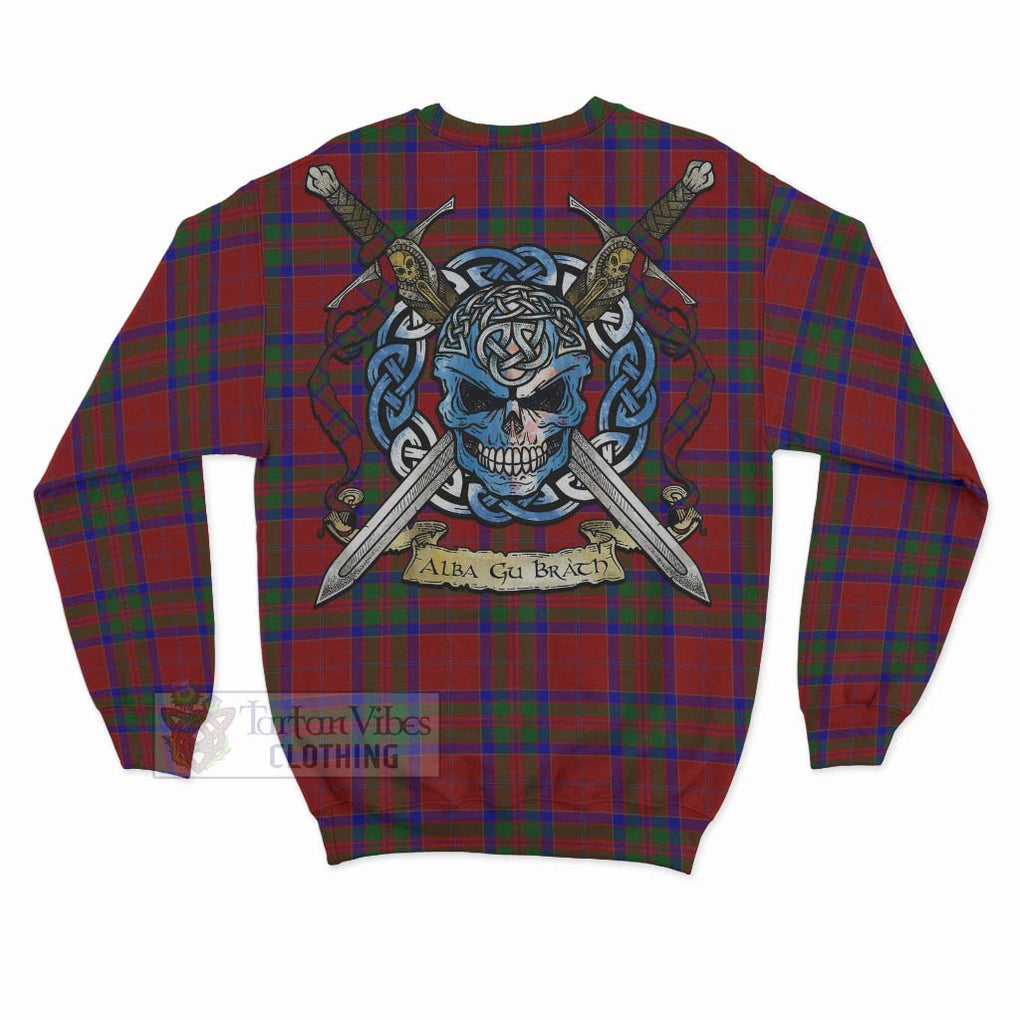 MacGilvery (McGilvery) Tartan Sweatshirt with Family Crest Celtic Skull Style - Tartan Vibes Clothing