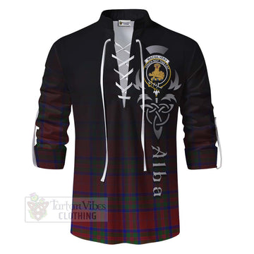 MacGilvery (McGilvery) Tartan Ghillie Kilt Shirt Featuring Alba Gu Brath Family Crest Celtic Inspired - Tartan Vibes Clothing